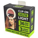 Rechargeable Clip On Selfie Light - 6 Pieces Per Retail Ready Display 22068 GADGET GEAR