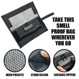 Smell Proof Flat Canvas Lock Storage Bag - 6 Pieces Per Retail Ready Display 23246 SMOKEZILLA