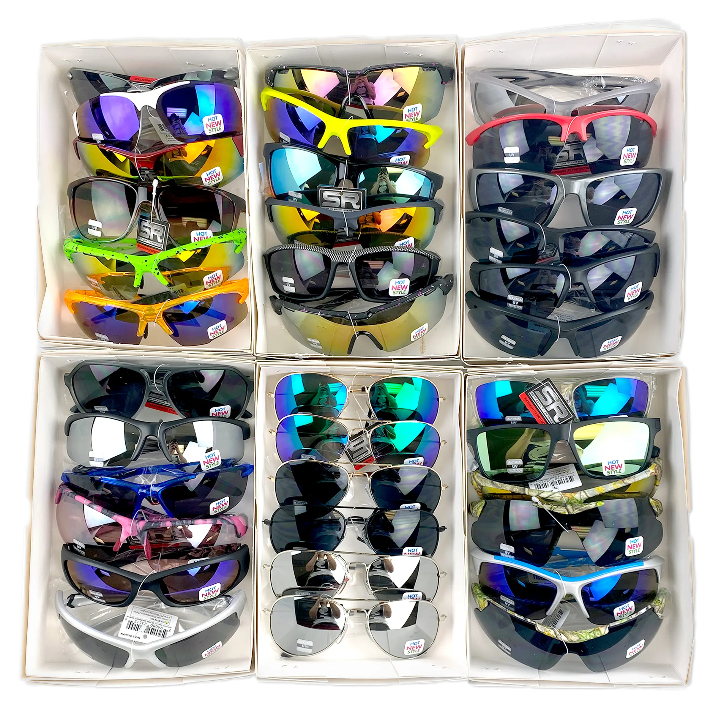 Sunglasses Refill Sport Rayz Assortment - 48 Pieces Per Case 23515 DRIVER'S EDGE