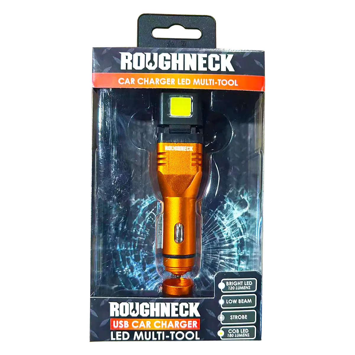 Car Charger DC Dual Port USB / USB-C with Flashlight - 6 Pieces Per Retail Ready Display 23693MND ROUGHNECK