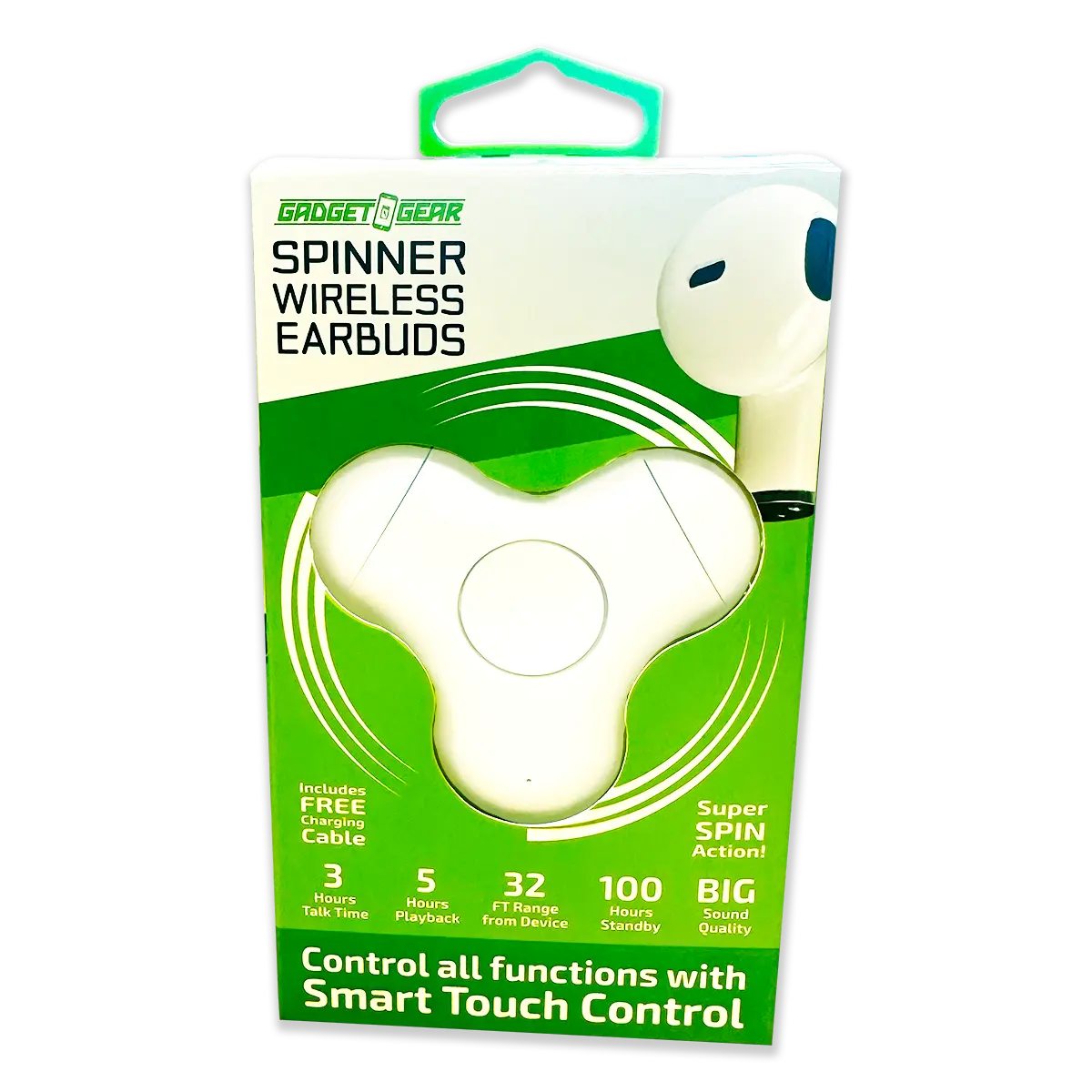 Wireless Earbuds with Fidget Spinner Case - 6 Pieces Per Retail Ready Display 23712 GADGET GEAR