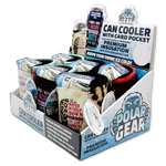 Neoprene Can and Bottle Cooler with Card Pocket - 6 Pieces Per Retail Ready Display 23737 POLAR GEAR