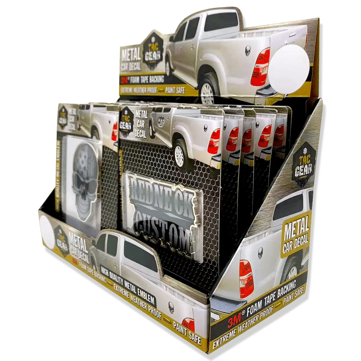 Patriotic Tac Gear Magnetic Metal Decal Stickers 12 Pieces Per Retail Ready Display 23757 TAC GEAR