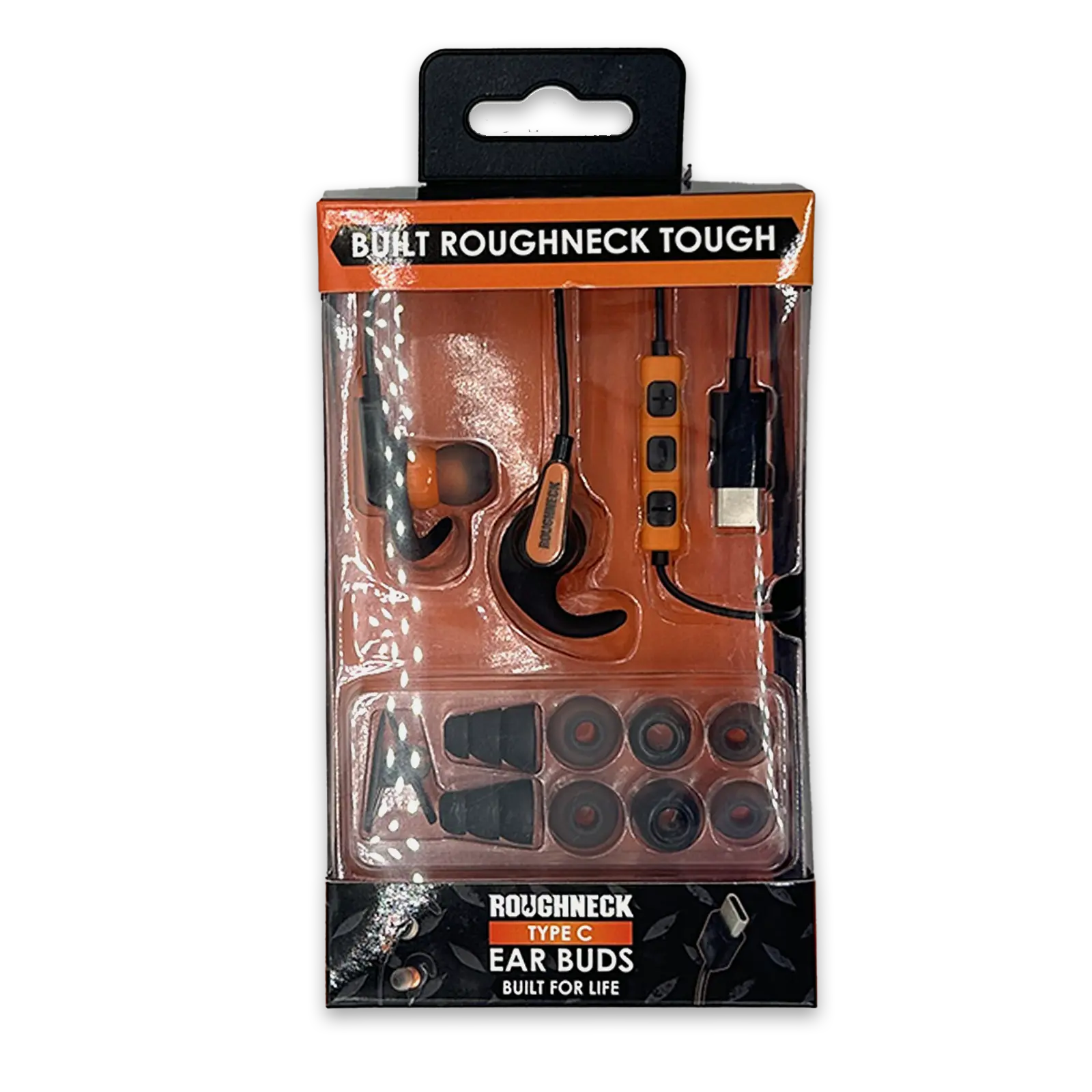 Wired Earbuds with Aux and USB-C Audio Connection - 6 Pieces Per Retail Ready Display 23796 ROUGHNECK