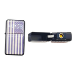 Patriotic Metal Flip Torch Lighter with MOLLE Case - 12 Pieces Per Retail Ready Display 23833 TAC GEAR