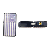 Patriotic Metal Flip Torch Lighter with MOLLE Case - 12 Pieces Per Retail Ready Display 23833 TAC GEAR