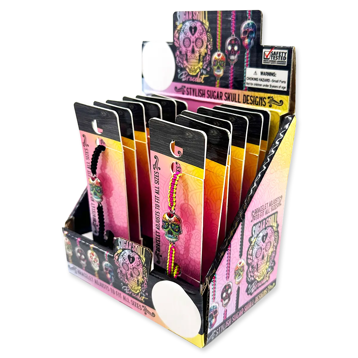 Sugar Skull Bracelet - 12 Pieces Per Retail Ready Display 23986 KIPP BROTHERS