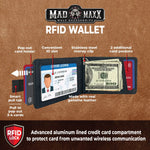 Leather RFID Blocking Ultra Slim Wallet - 6 Pieces Per Retail Ready Display 24003 ROUGHNECK