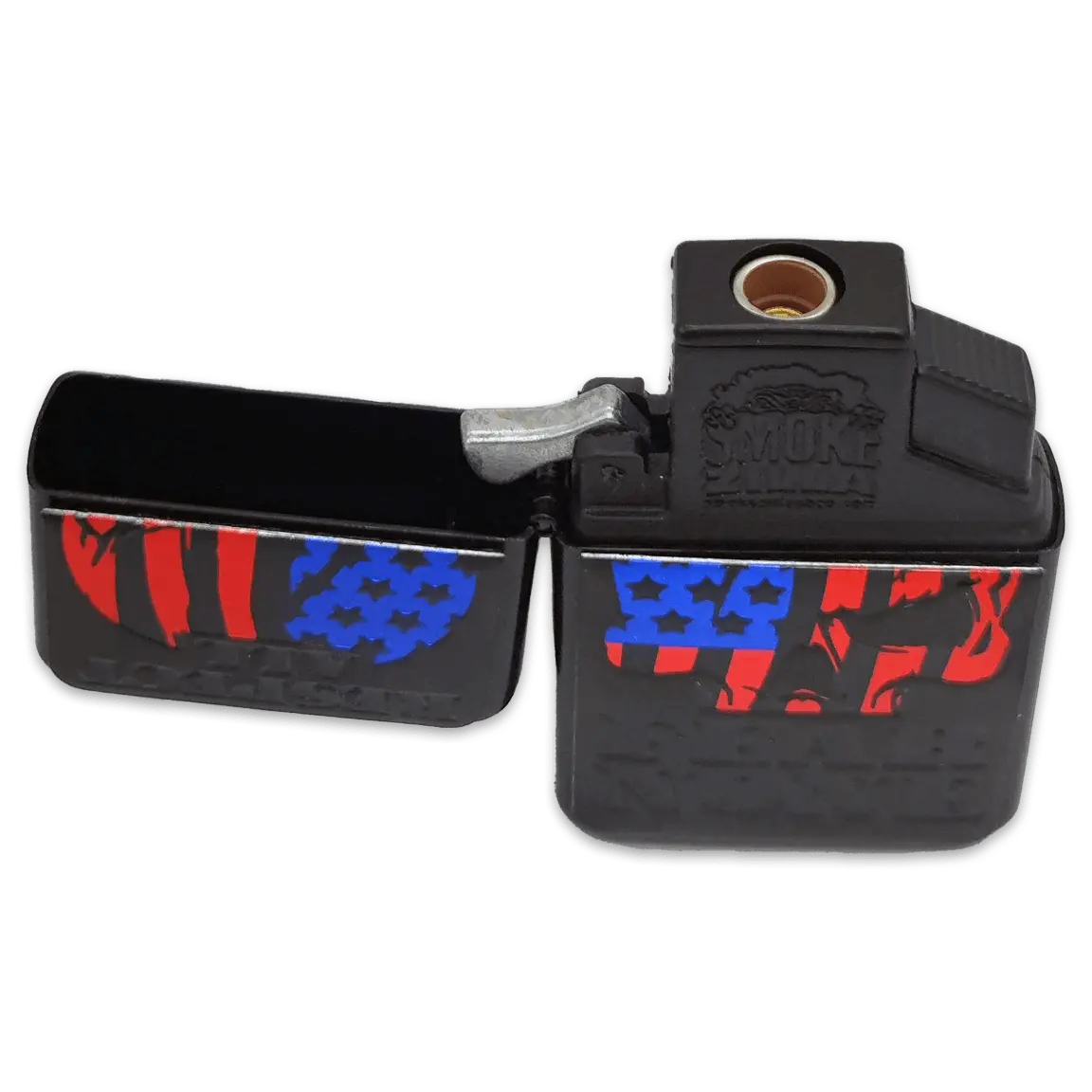 Patriotic Metal Tac Gear Flip Torch Lighter - 12 Pieces Per Retail Ready Display 24105 TORCH BLUE