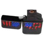 Patriotic Metal Tac Gear Flip Torch Lighter - 12 Pieces Per Retail Ready Display 24105 TORCH BLUE
