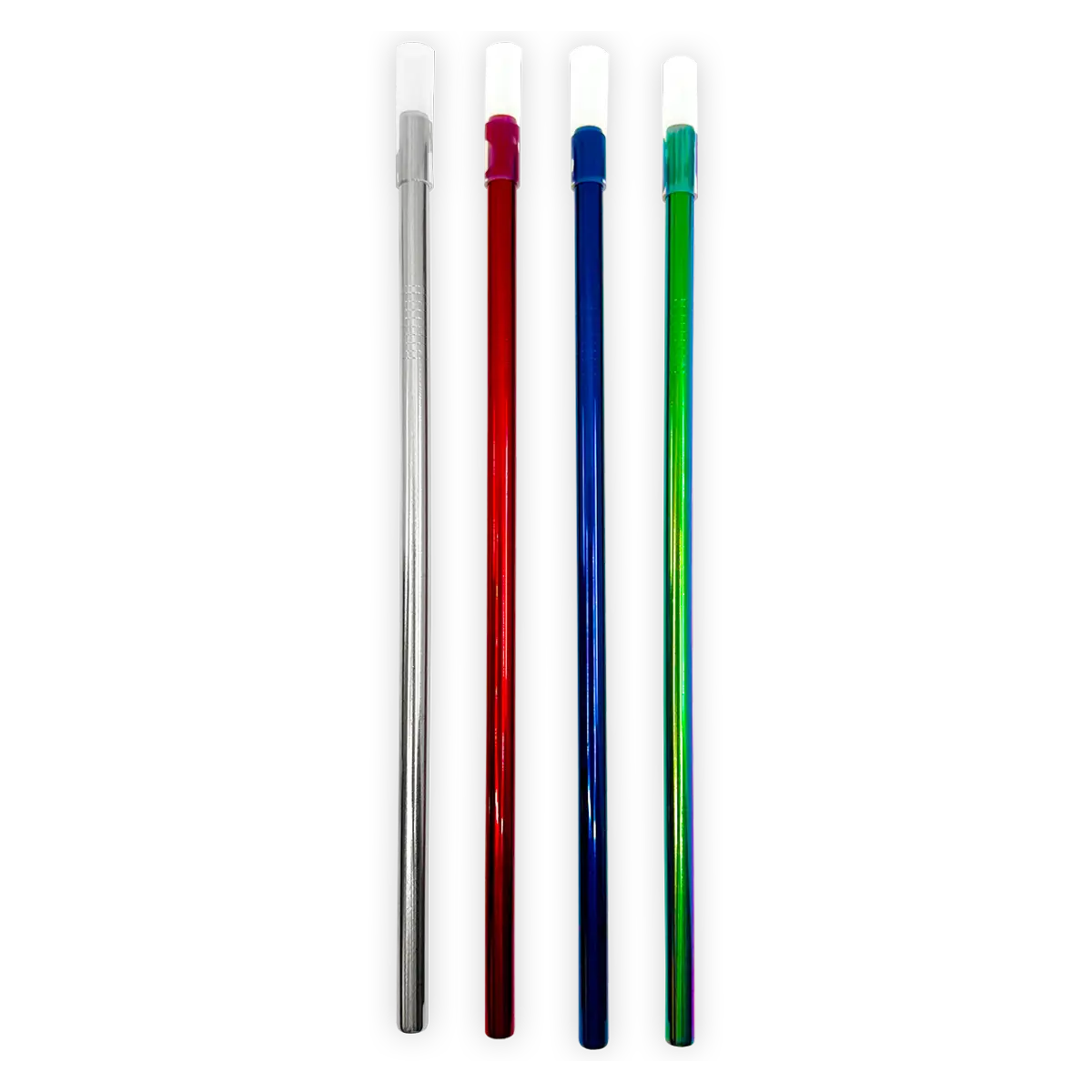 Stainless Steel Metal Straw With Rubber Tip - 50 Pieces Per Retail Ready Display 24353 POLAR GEAR