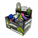 Silicone Lighter Holder with Retractable Cord  - 24 Pieces Per Retail Ready Display 24429 SMOKEZILLA