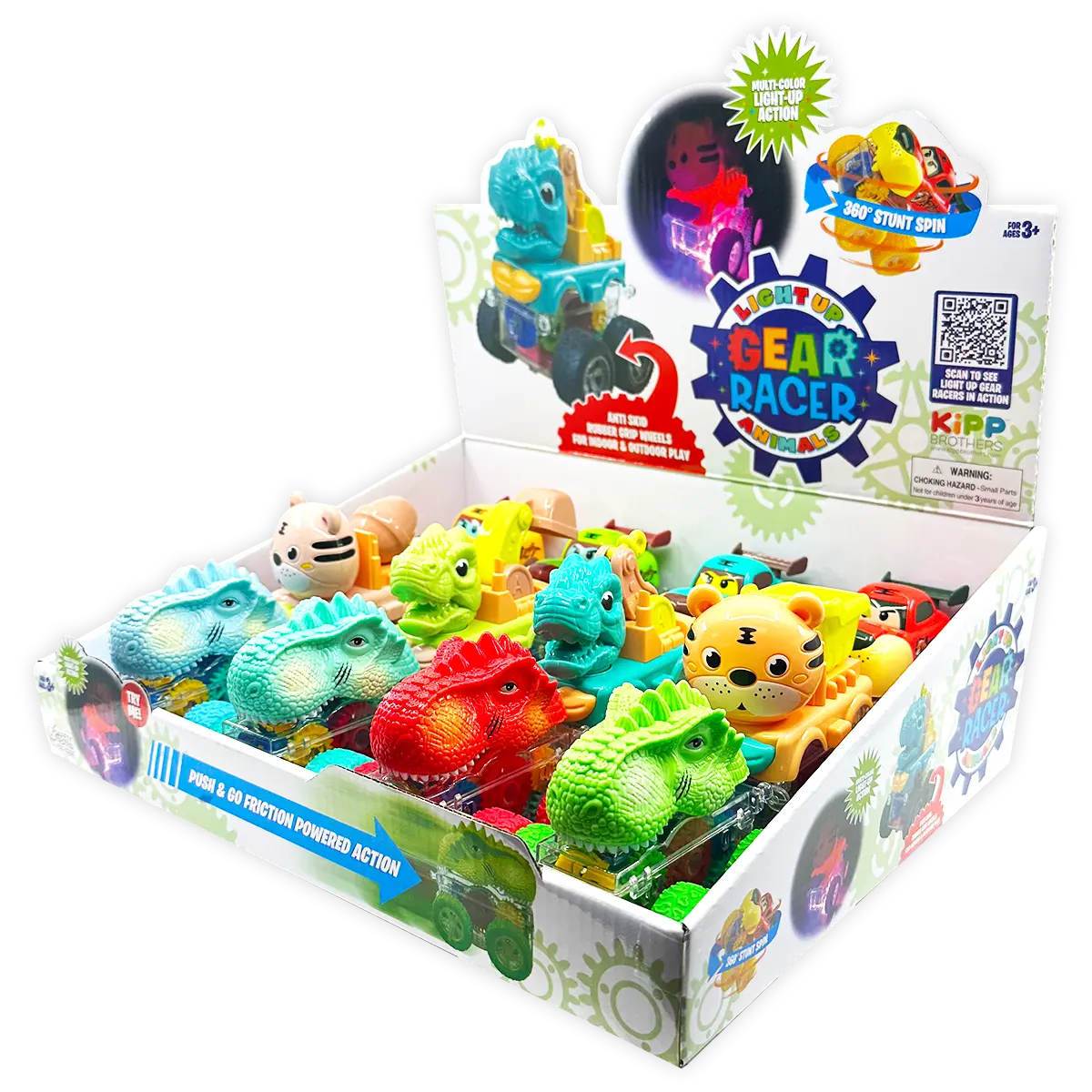 Friction Toy Car Light Up Assortment - 12 Pieces Per Display 24452 KIPP BROTHERS