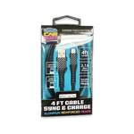 Charging Cable Carbon Fiber USB to Lightning 4FT 2.1 Amp - 3 Pieces Per Pack 24565 CAR VIBEZ