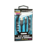 Charging Cable Carbon Fiber USB to Lightning 4FT 2.1 Amp - 3 Pieces Per Pack 24565 CAR VIBEZ