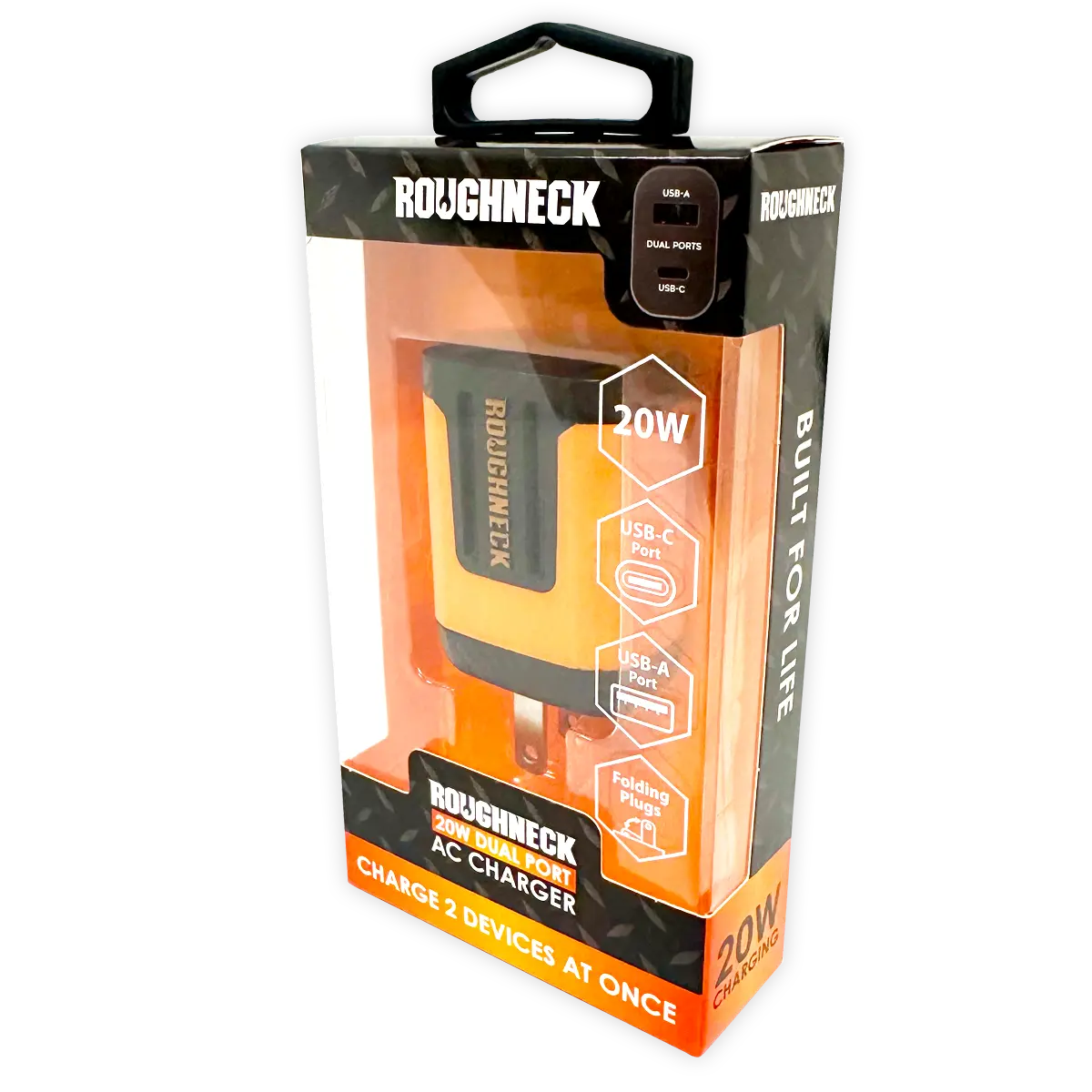AC Wall Charger Dual USB / USB-C Ports 20 Watts - 3 Pieces Per Pack 24585 ROUGHNECK