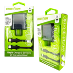 AC Wall Charger Dual USB / USB-C Ports with USB-C to USB-C Charging Cable Set 20 Watts - 3 Pieces Per Set 24628 GADGET GEAR