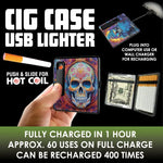 Cigarette Case with USB Coil Lighter Canada Themed Designs - 8 Pieces Per Retail Ready Display 41733 SMOKEZILLA