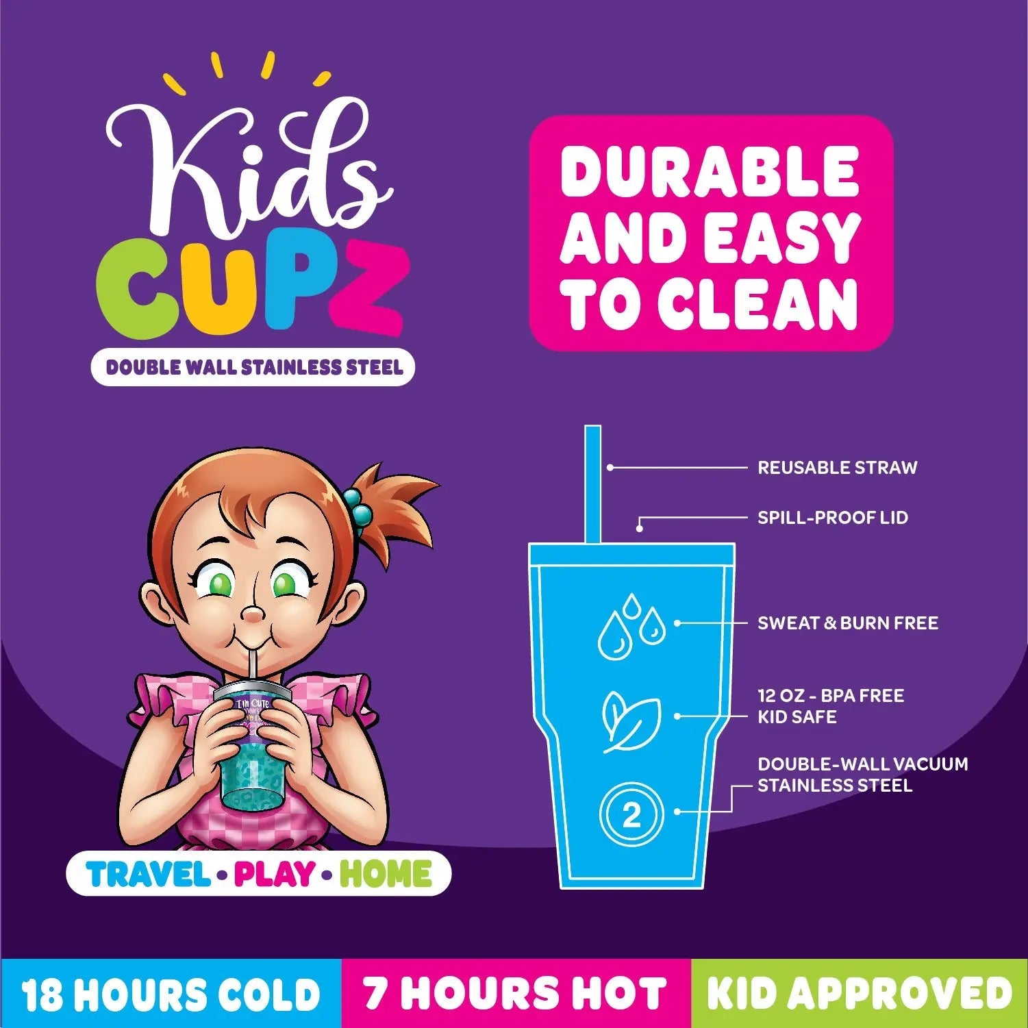 Insulated Kids Cup - 6 Pieces Per Retail Ready Display 25289 KIPP BROTHERS