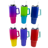 40oz Insulated Stainless-Steel Color Ombre Printed Cup Mix D - 6 Pieces Per Retail Ready Display 24780 NOVELTY INC