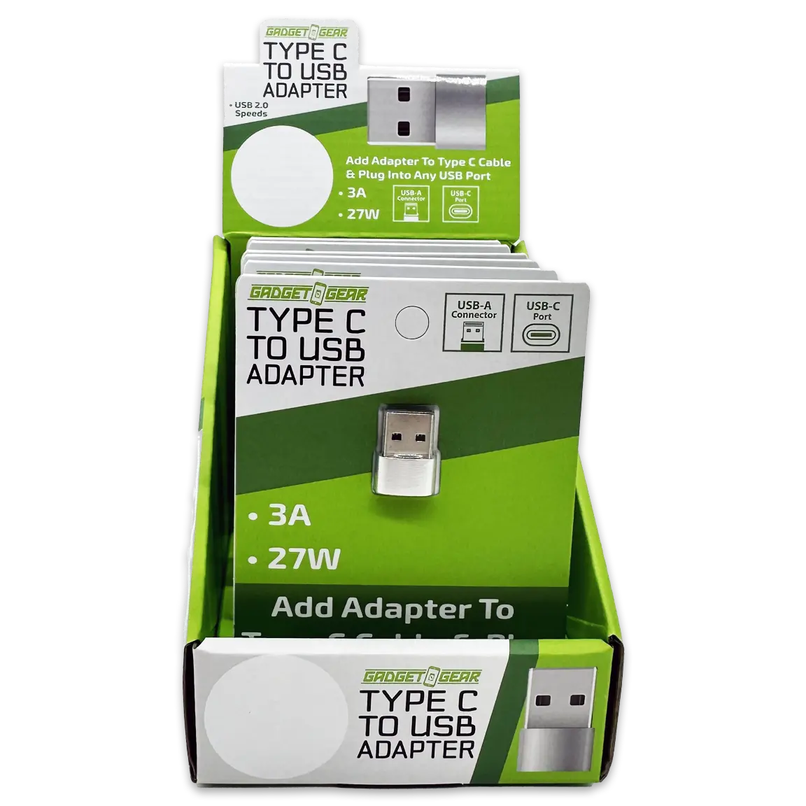 Charging Adapter USB-C to USB Converter - 6 Pieces Per Retail Ready Display 24836 GADGET GEAR