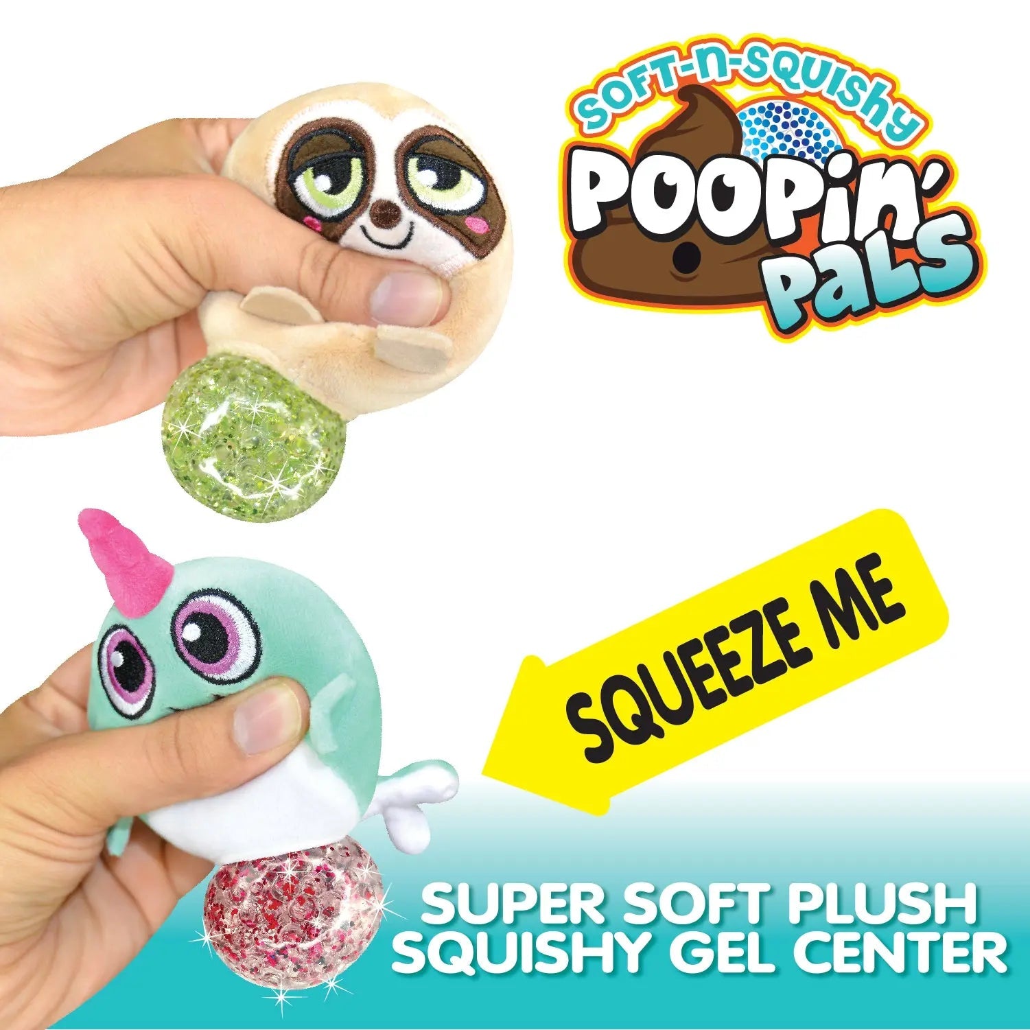 Plush Squeeze Poopin' Pal Toy - 12 Pieces Per Retail Ready Display 26108 KIPP BROTHERS