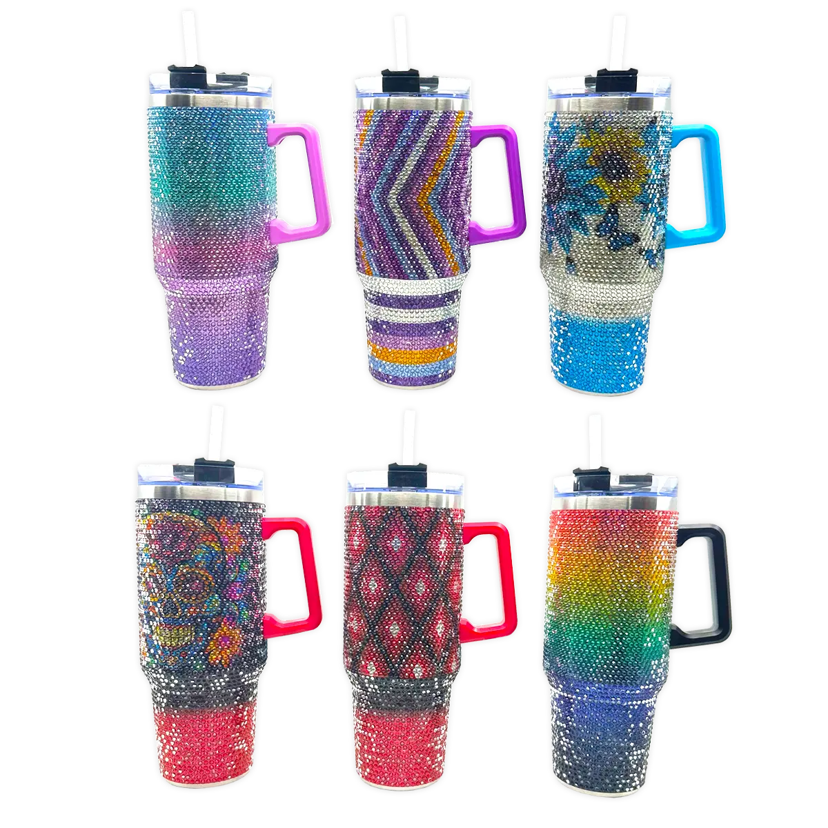 40 oz Insulated Rhinestone Cup - 6 Pieces Per Retail Ready Display 24911 ROUGHNECK