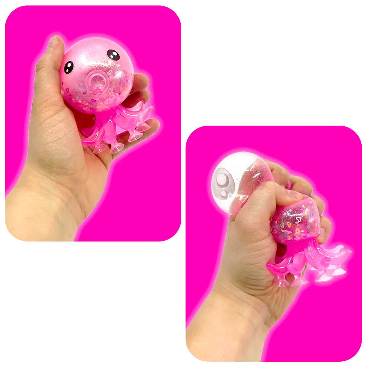 Squish and Squeeze Light-Up Octopus Toy - 12 Pieces Per Retail Ready Display 25035 KIPP BROTHERS