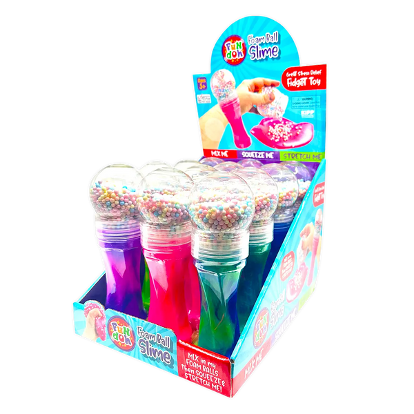 Fun Doh Foam Ball Slime - 12 Pieces Per Retail Ready Display 25066 KIPP BROTHERS