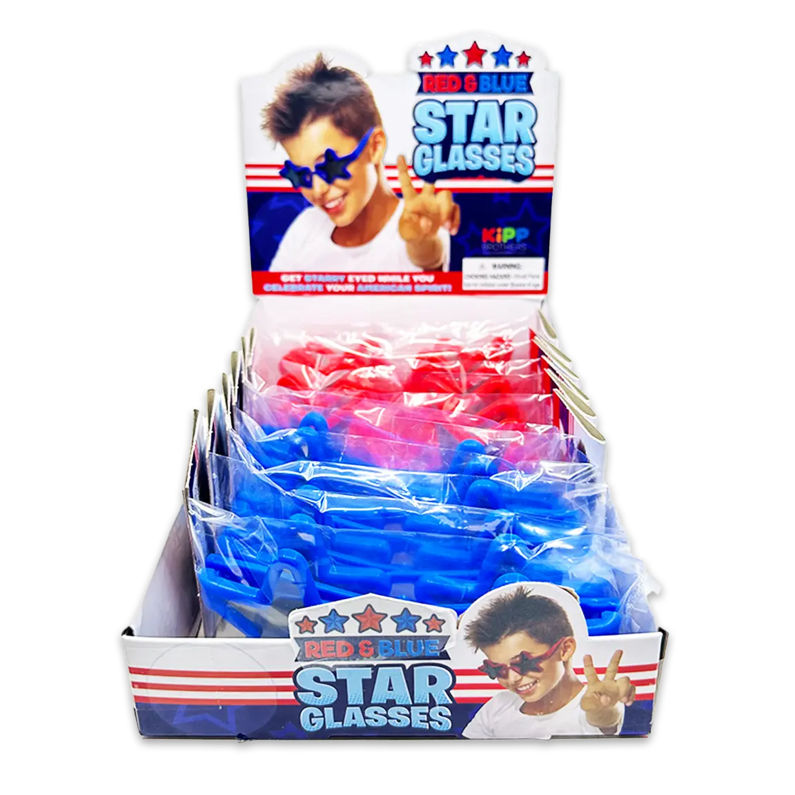 Patriotic Kids Star Sunglasses - 12 Pieces Per Retail Ready Display 25077 KIPP BROTHERS