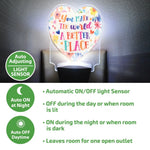 Auto On/Off Sensor Night Light AC Wall - 6 Pieces Per Retail Ready Display 25122 GADGET GEAR