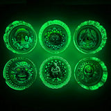 Glow in The Dark Glass Ashtray - 6 Pieces Per Retail Ready Display 25136 SMOKEZILLA