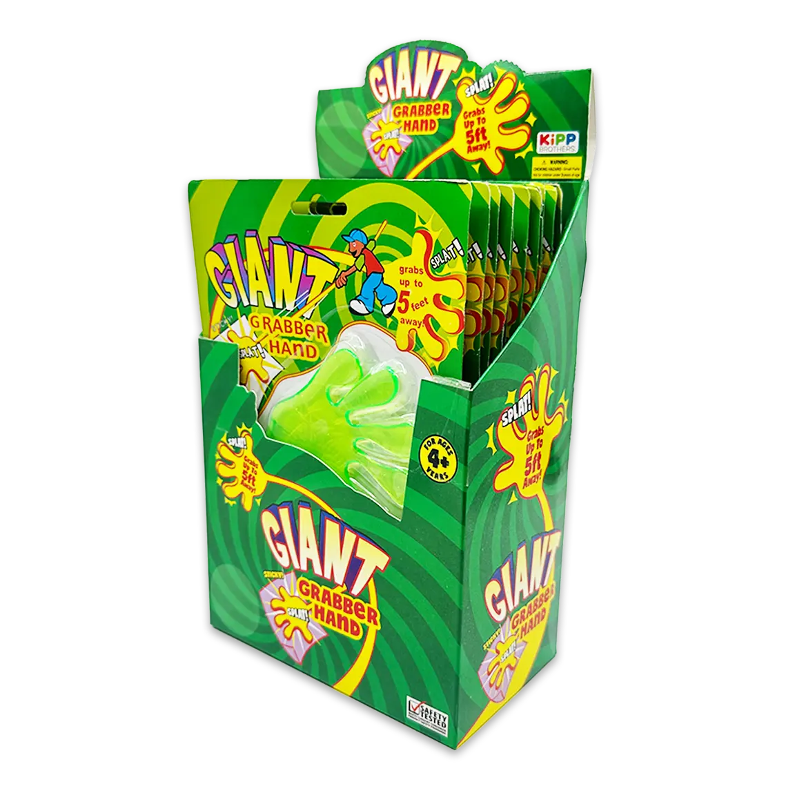 Giant Sticky Grabber Hand - 12 Pieces Per Retail Ready Display 25151 KIPP BROTHERS