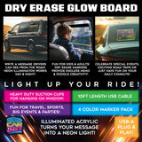 Dry Erase Window Glow Board with Markers - 6 Pieces Per Retail Ready Display 25274 CAR VIBEZ