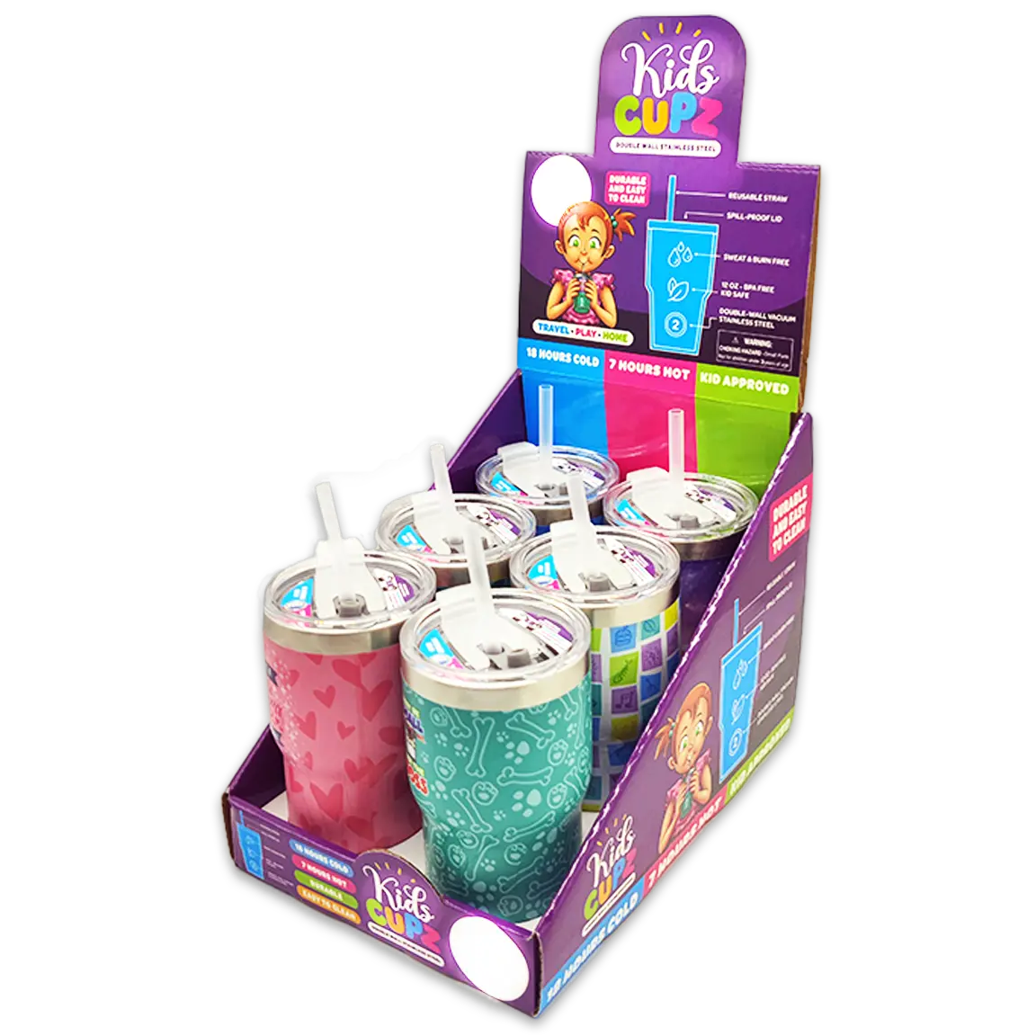 Insulated Kids Cup - 6 Pieces Per Retail Ready Display 25289 KIPP BROTHERS