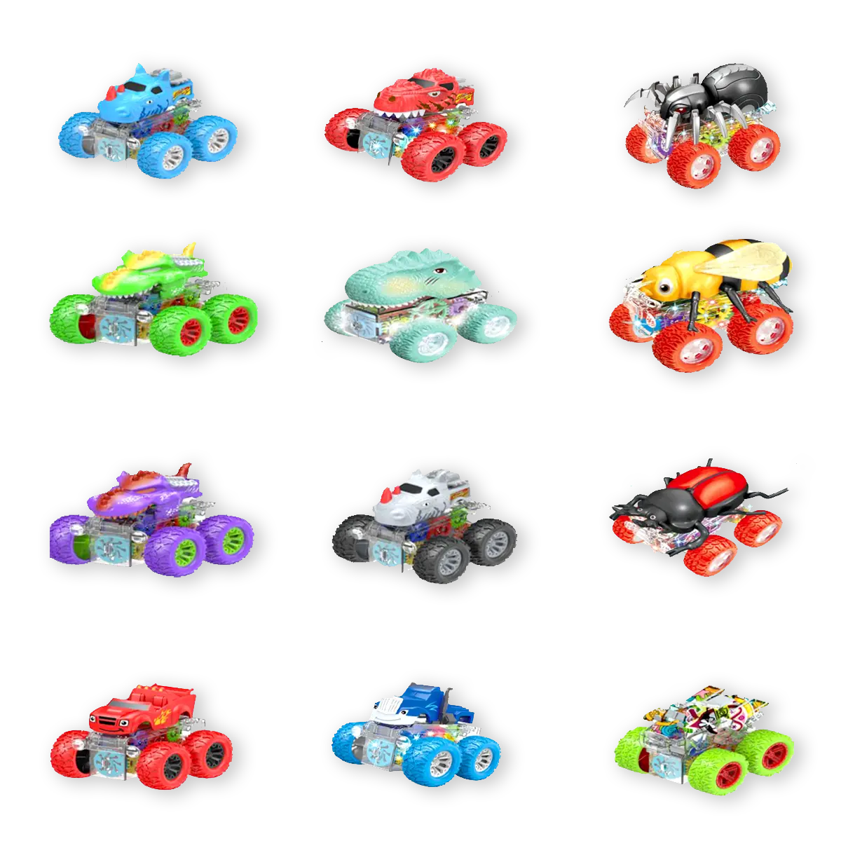 Friction Toy Car Light Up Assortment - 12 Pieces Per Display 25302 KIPP BROTHERS