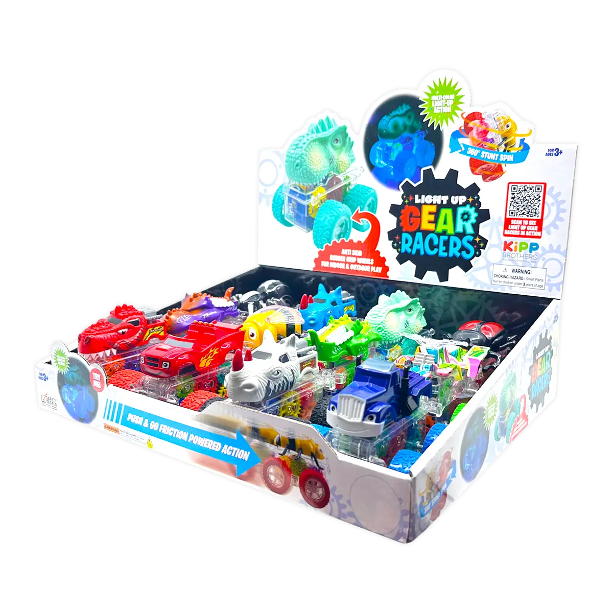 Friction Toy Car Light Up Assortment - 12 Pieces Per Display 25302 KIPP BROTHERS