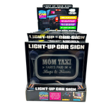 Light-Up Patriotic Parent Suction Cup Mount Car Sign - 6 Pieces Per Retail Ready Display 25319 CAR VIBEZ