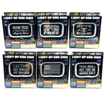 Light-Up Patriotic Parent Suction Cup Mount Car Sign - 6 Pieces Per Retail Ready Display 25319 CAR VIBEZ
