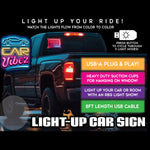 Light-Up Patriotic Parent Suction Cup Mount Car Sign - 6 Pieces Per Retail Ready Display 25319 CAR VIBEZ