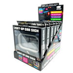 Light-Up Patriotic Parent Suction Cup Mount Car Sign - 6 Pieces Per Retail Ready Display 25319 CAR VIBEZ