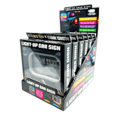 Light-Up Patriotic Parent Suction Cup Mount Car Sign - 6 Pieces Per Retail Ready Display 25319 CAR VIBEZ