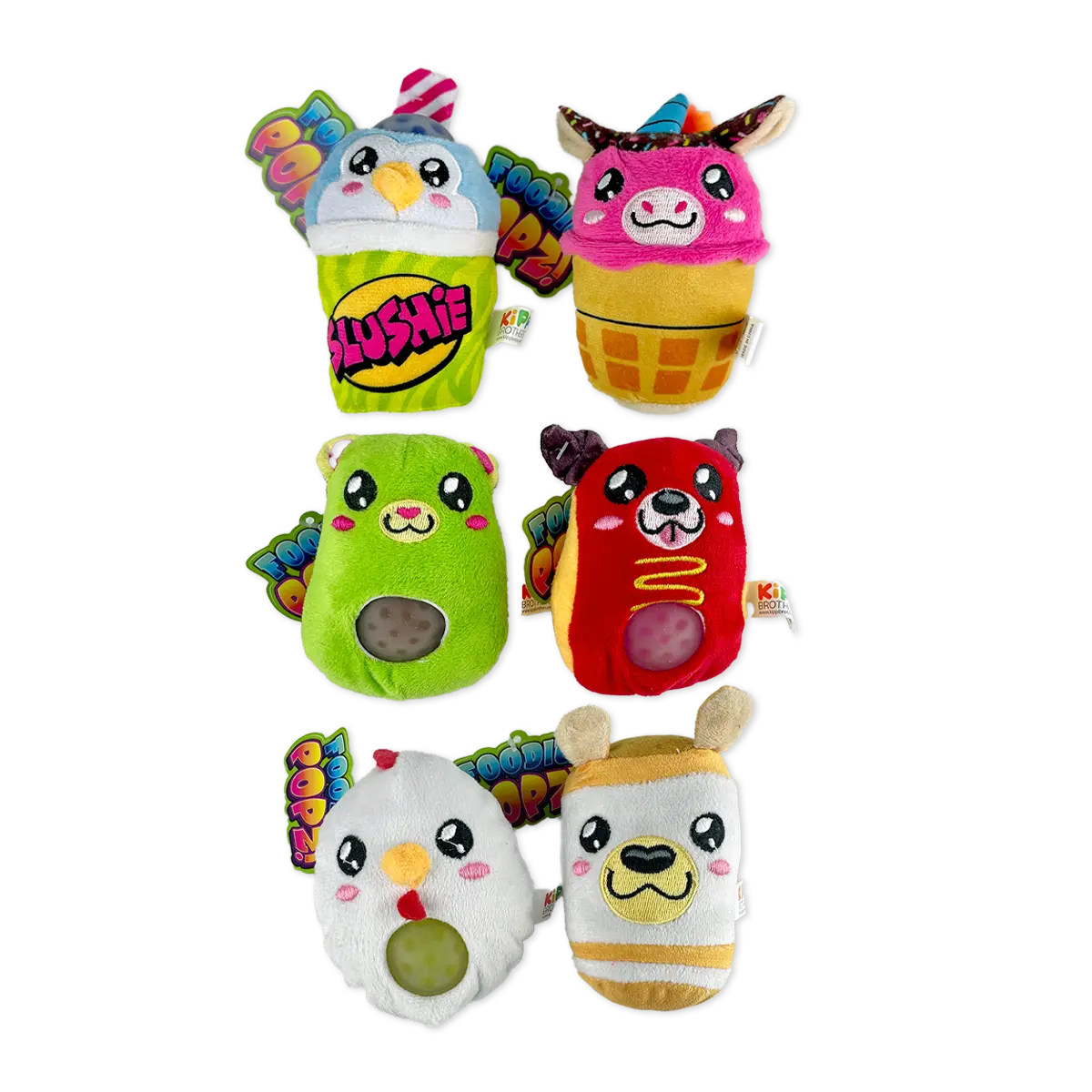 Foodie Popz Squeeze Toy - 6 Pieces Per Retail Ready Display 25320 KIPP BROTHERS
