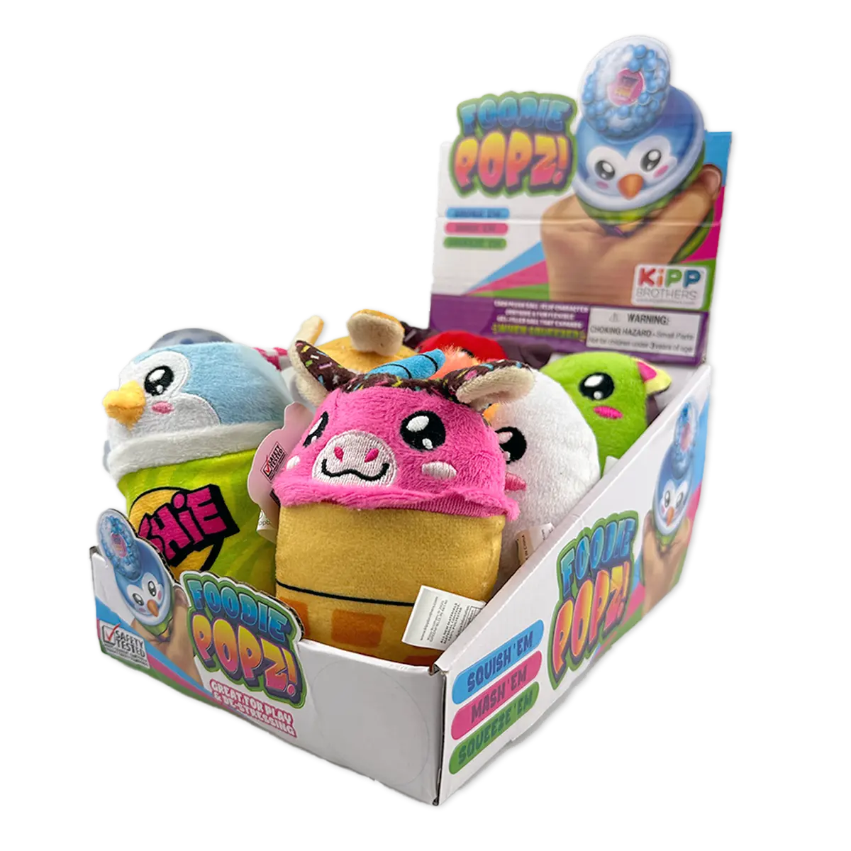 Foodie Popz Squeeze Toy - 6 Pieces Per Retail Ready Display 25320 KIPP BROTHERS