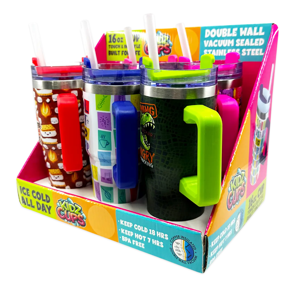 16 oz Insulated Kids Cup - 6 Pieces Per Retail Ready Display 25330 KIPP BROTHERS