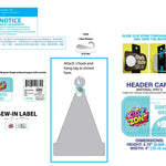 Christmas Santa Winter Hat with Merchandising Hang Strip - 6 Pieces Per Pack 25338 NOVELTY INC