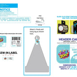 Christmas Santa Winter Hat with Merchandising Hang Strip - 6 Pieces Per Pack 25338 NOVELTY INC