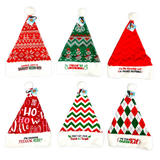 Christmas Santa Winter Hat with Merchandising Hang Strip - 6 Pieces Per Pack 25338 NOVELTY INC