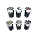 Glow In The Dark Lid Butt Bucket Ashtray with LED Light - 6 Per Retail Ready Display 25397 SMOKEZILLA