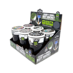Glow In The Dark Lid Butt Bucket Ashtray with LED Light - 6 Per Retail Ready Display 25397 SMOKEZILLA